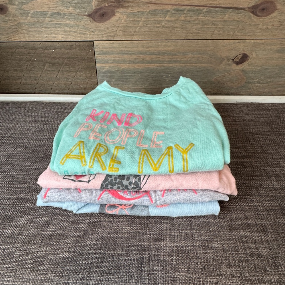 4 Girls Long Sleeve Shirts Lot Size 5T
